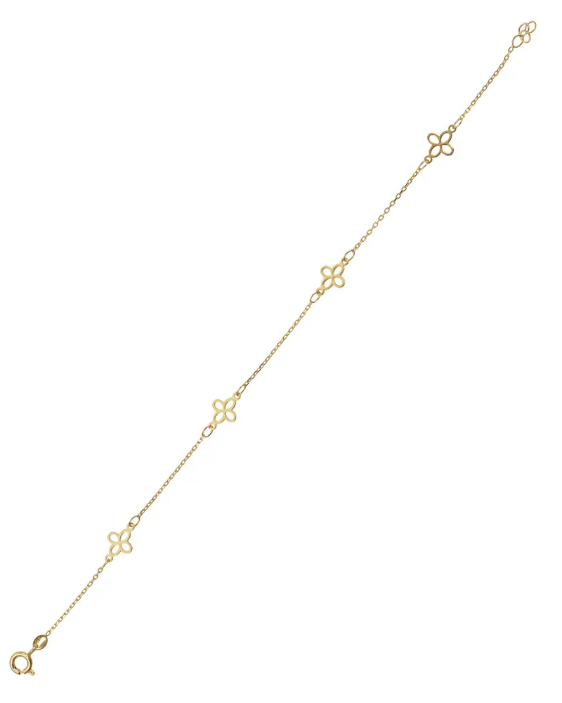 Dames Armband Vier Bloemen 14K Goud BeMy