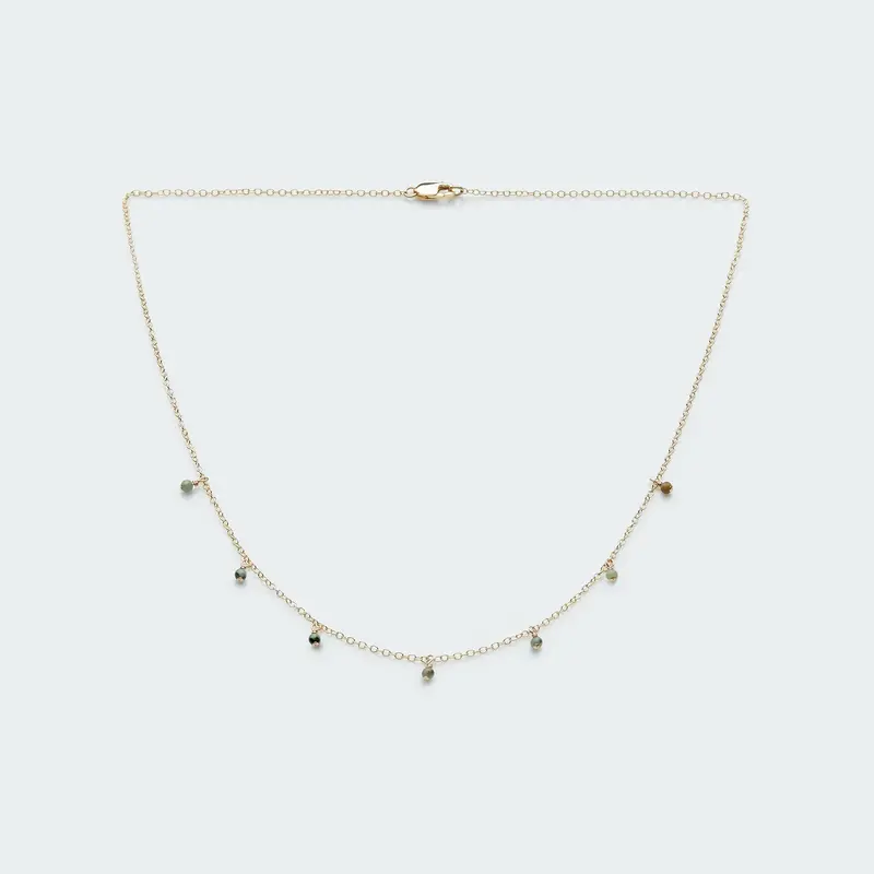 Dangle Pebble Gemstone Necklace