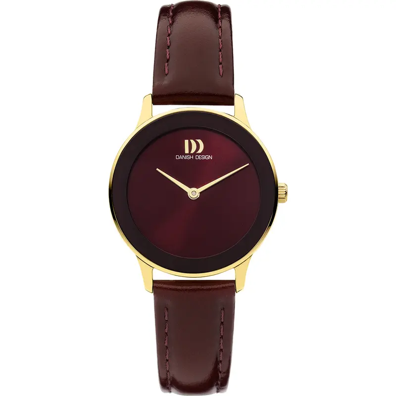 Danish design dames horloge bordeaux wijzerplaat - IV27Q1288