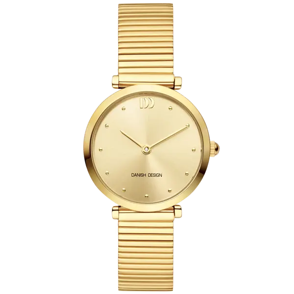 Danish design dames horloge Goudkleurige wijzerplaat - IV86Q1301
