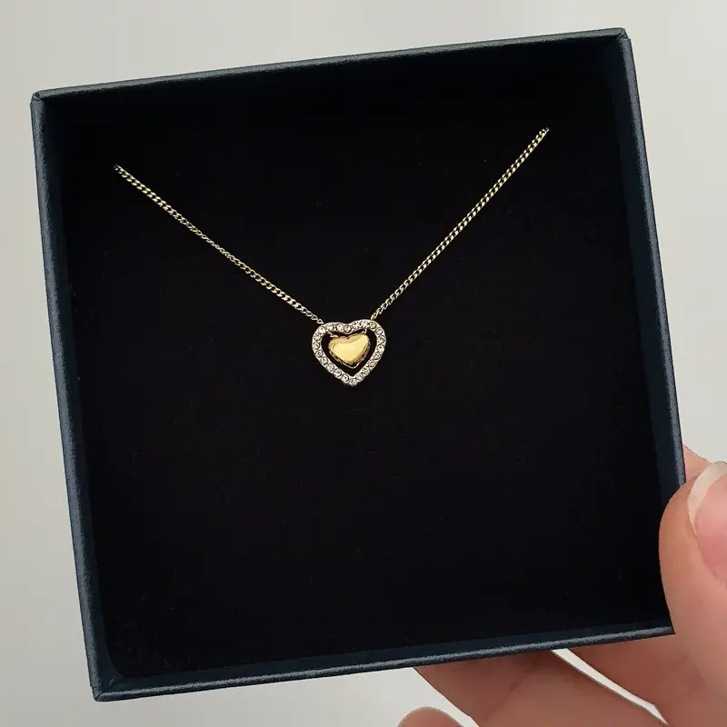 Diamanten Hartje | Graveerbare Ketting