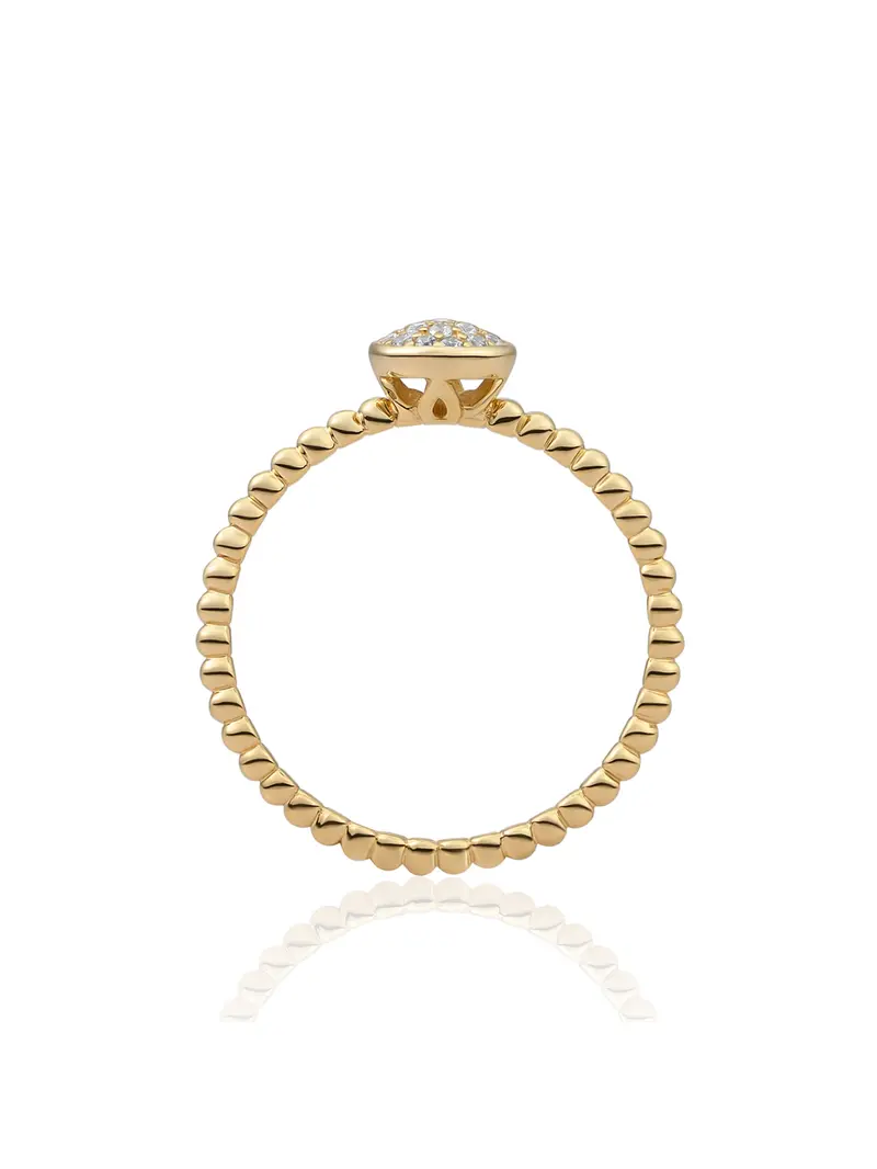 Disc Galaxy Ring Zirconia 9K Goud
