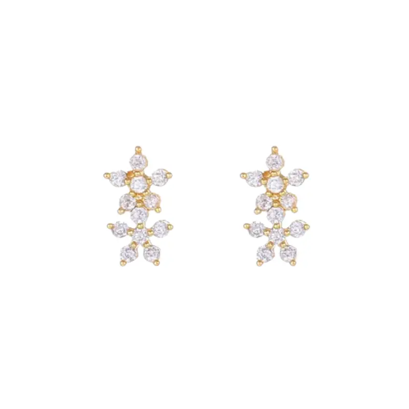 Double flower studs