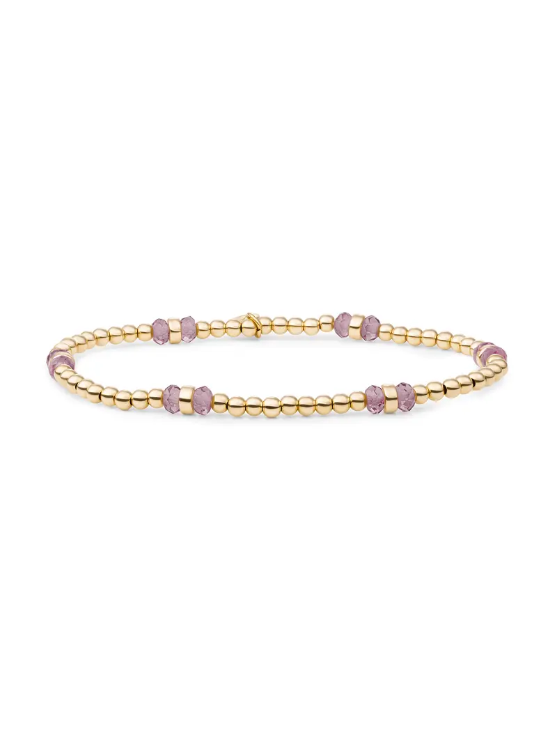 Double Reverse Roundel Armband Aubergine Quartz