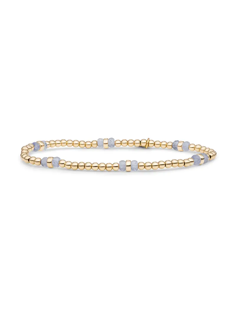 Double Reverse Roundel Armband Ice Blue Quartz