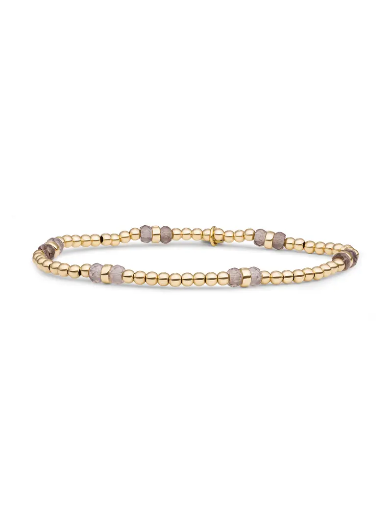 Double Reverse Roundel Armband Smoky Quartz