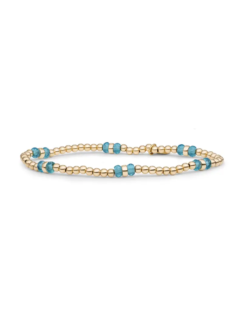 Double Reverse Roundel Armband Turquoise Quartz