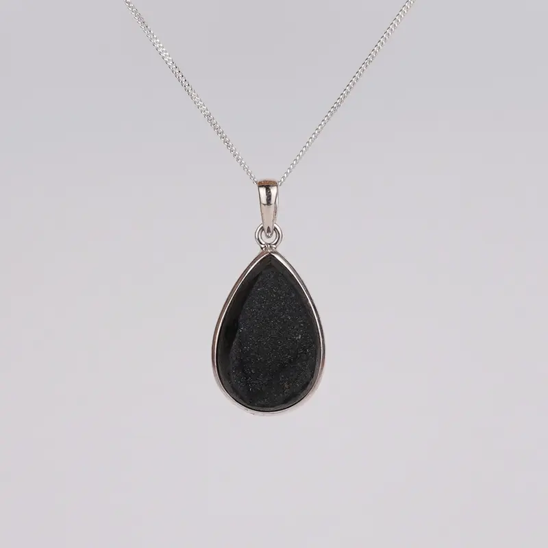 Druzy Onyx 925 Zilver Ketting K9