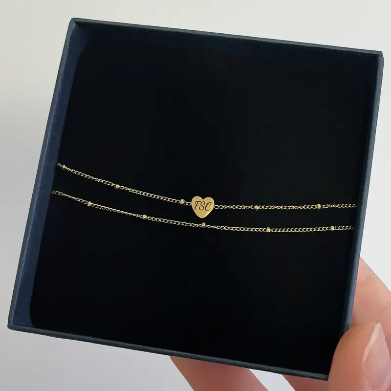 Dubbele Armband met Initialen | Graveerbare Armband