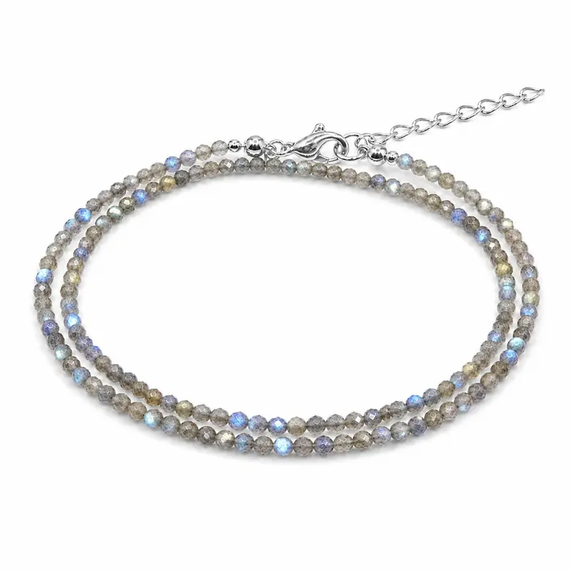 Dubbele edelsteen armband – Labradoriet