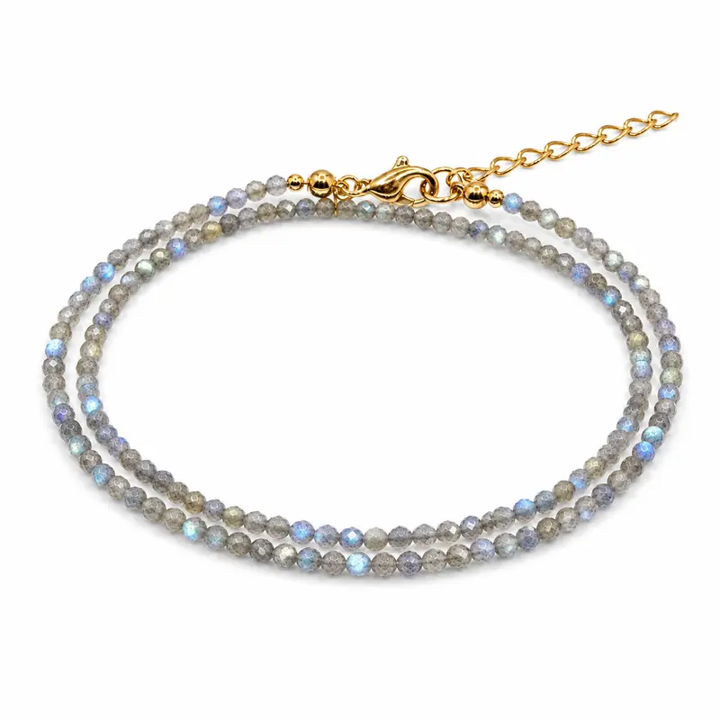 Dubbele edelsteen armband – Labradoriet