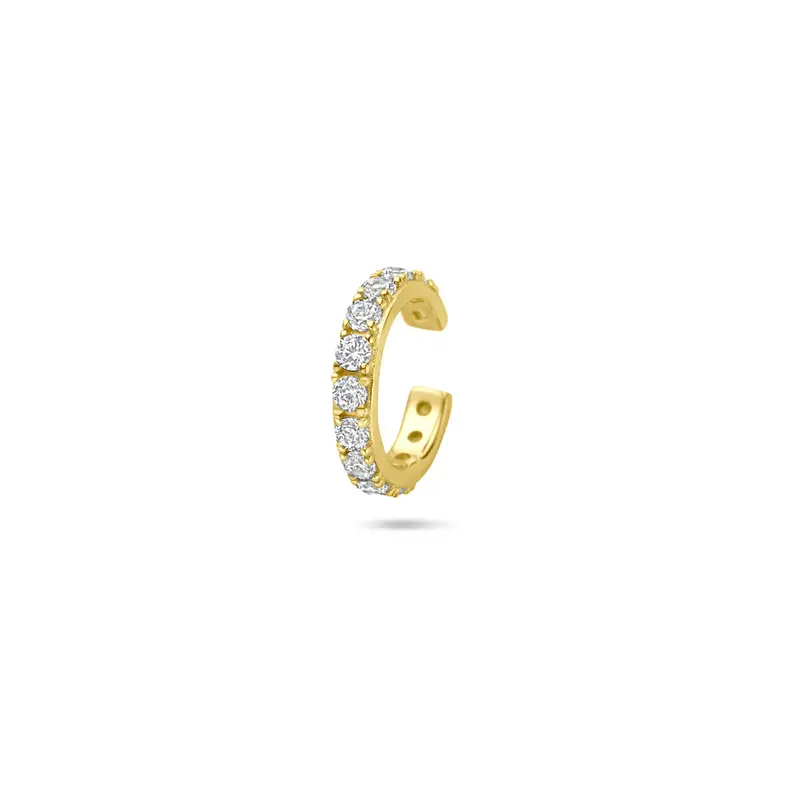 Ear cuff zirkonia 12,5 mm 1 micron zilver verguld – 2104075