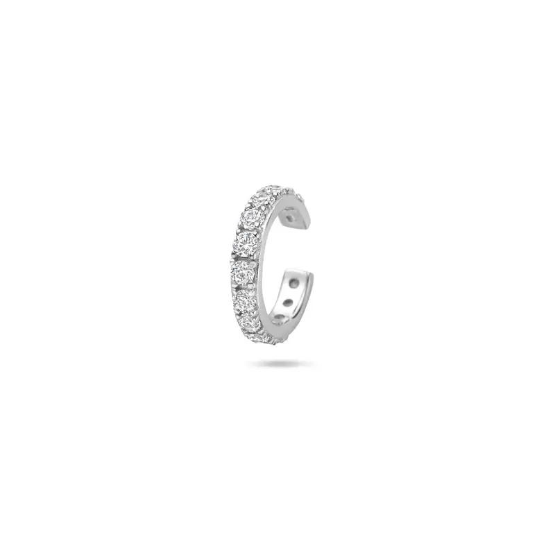 Ear cuff zirkonia 12,5 mm gerhodineerd zilver – 1341289