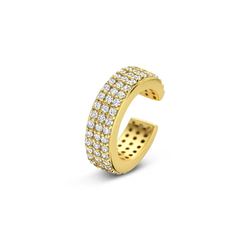 Ear cuff zirkonia 12,5 mm zilver verguld