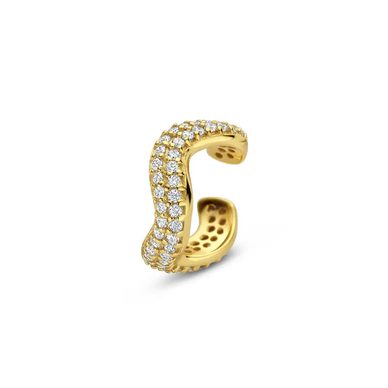 Ear cuff zirkonia 12 mm 1 micron zilver verguld – 2104157