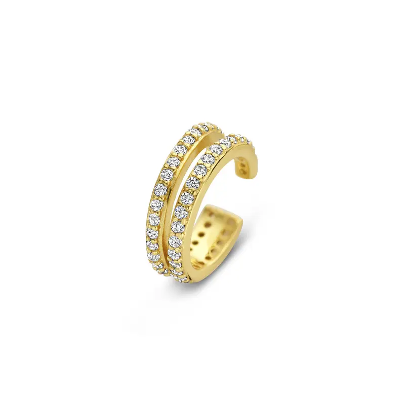 Ear cuff zirkonia 12 mm 1 micron zilver verguld – 2104170