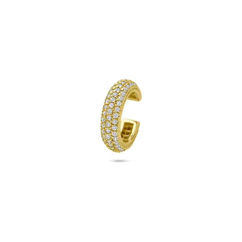 Ear cuff zirkonia 13 mm 1 micron zilver verguld – 2104082