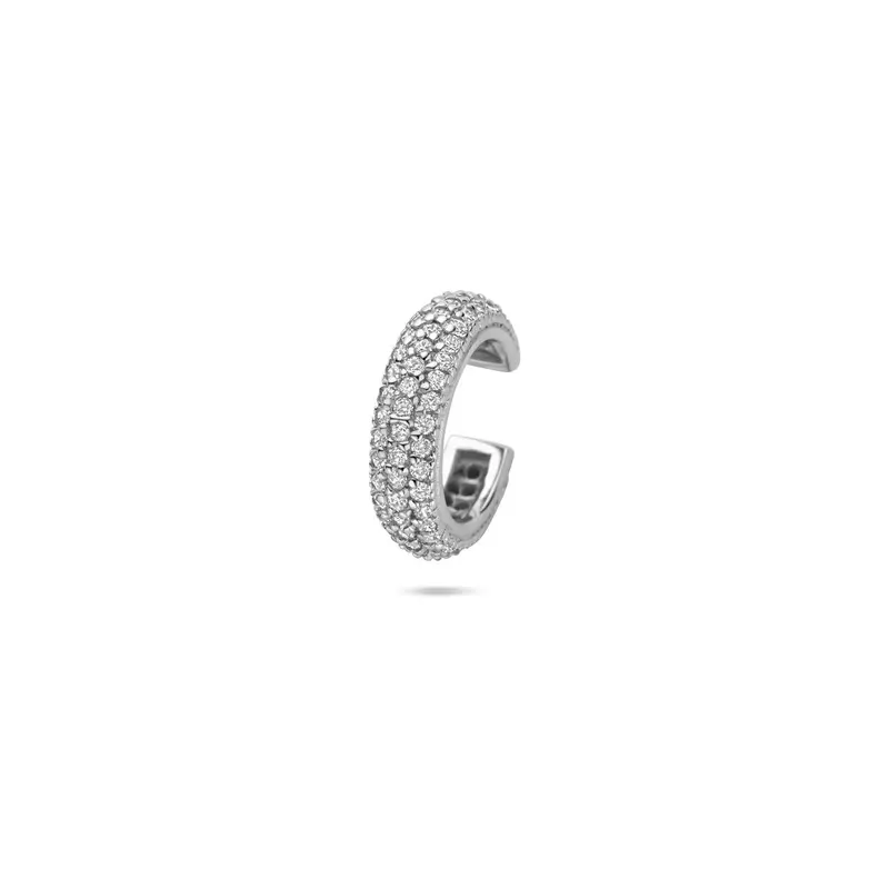 Ear cuff zirkonia 13 mm gerhodineerd zilver – 1341296