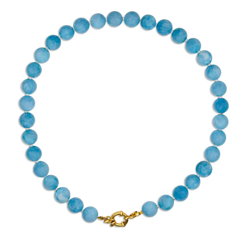 Edelsteen ketting - Blauwe Chalcedoon - Verhelderend
