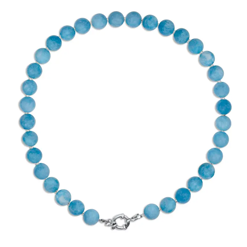 Edelsteen ketting - Blauwe Chalcedoon - Verheldering