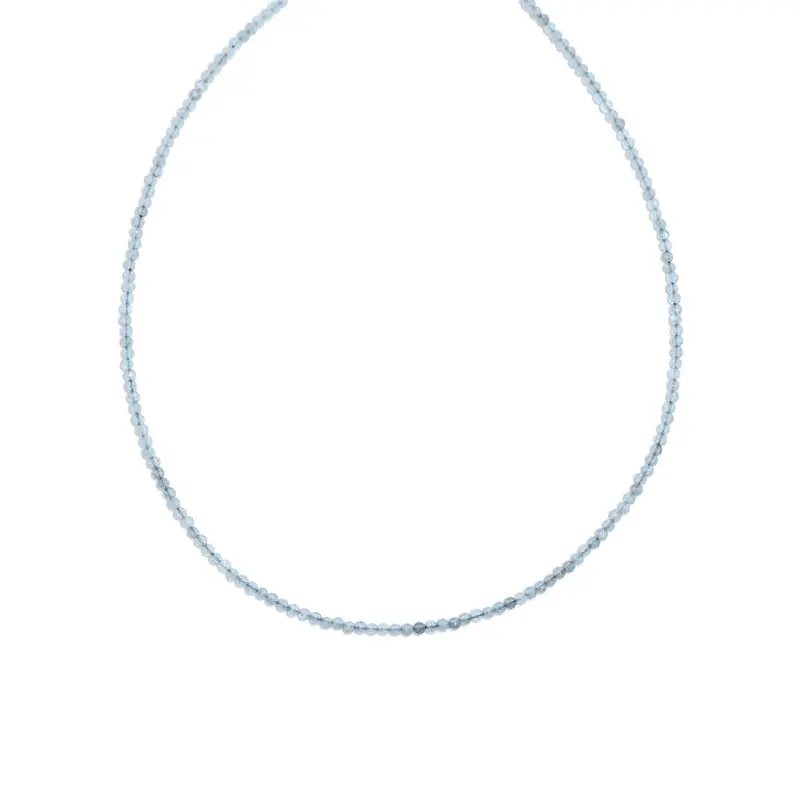 Edelsteen ketting mini - Aquamarijn - Verhelderend - Goud