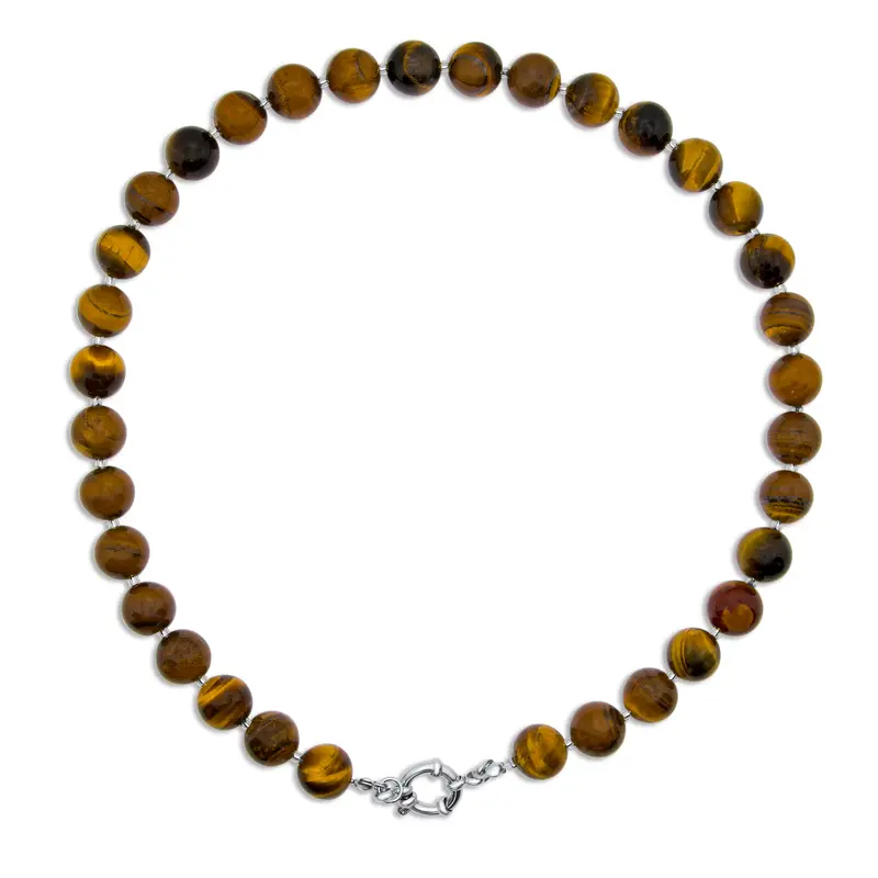 Edelsteen ketting - Tijgeroog - Aarding