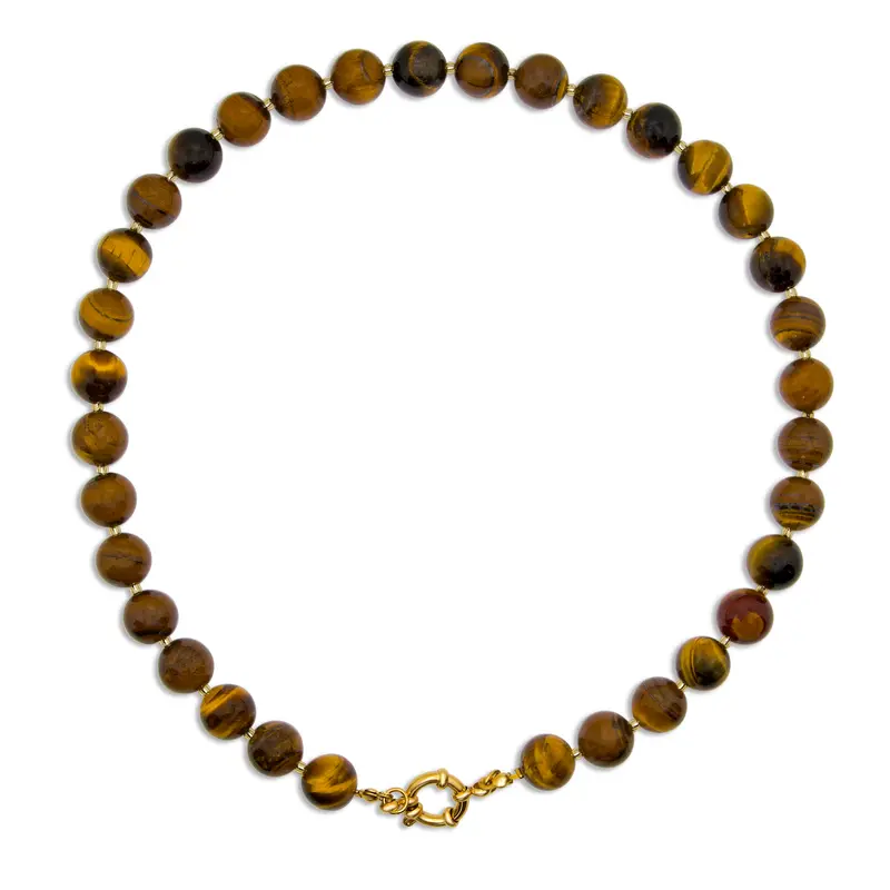 Edelsteen ketting - Tijgeroog - Aarding
