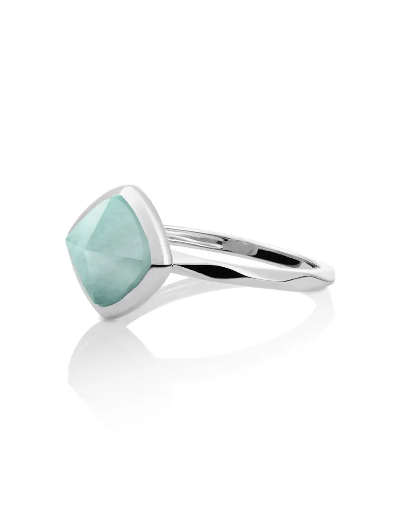 Edge Ring Amazonite Zilver