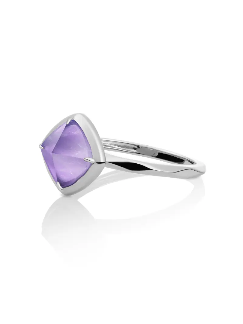 Edge Ring Amethyst Zilver
