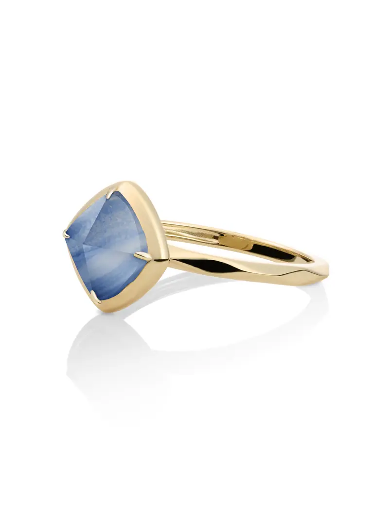 Edge Ring Blue Aventurine 9K Goud