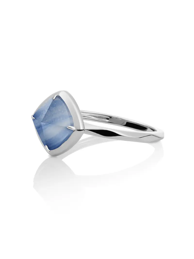 Edge Ring Blue Aventurine Zilver