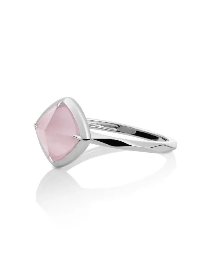 Edge Ring Pink Opalite Zilver
