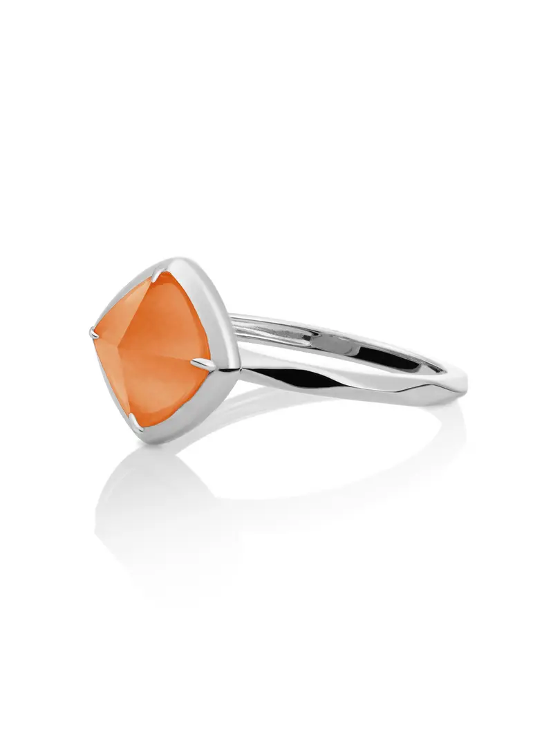 Edge Ring Red Aventurine Zilver