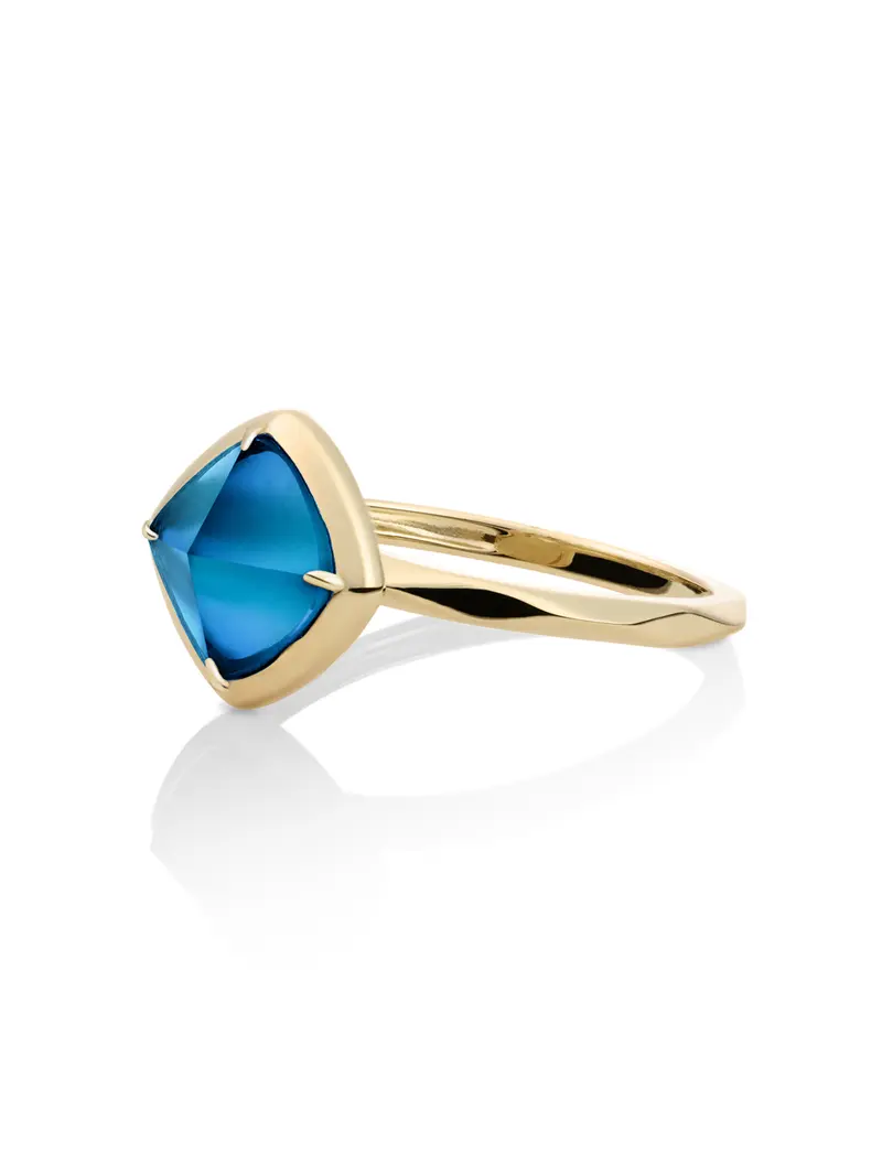 Edge Ring Topaz Quartz 9K Goud