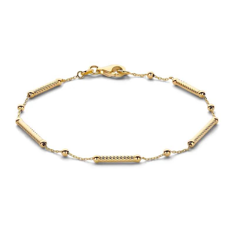 Elegante Geelgouden Armband 14 Karaat, 2,2 gr, 19 cm – Tijdloos en Verfijnd