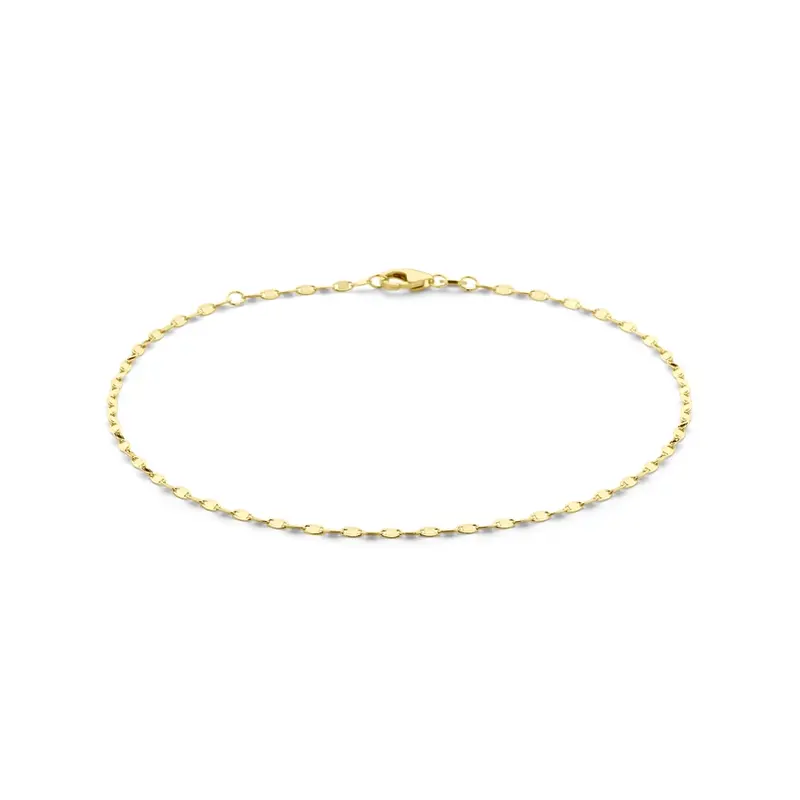 Enkelbandje 2,0 mm 24 - 26 cm 14K geelgoud