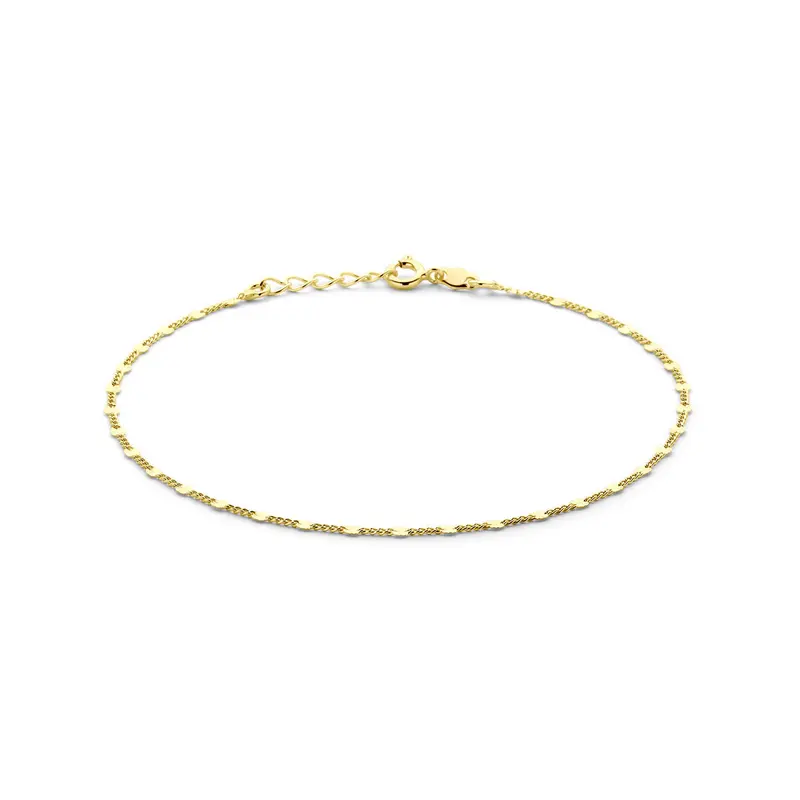 Enkelbandje 2,3 mm 24 + 2 cm 3 micron zilver verguld (geel) – 2103734