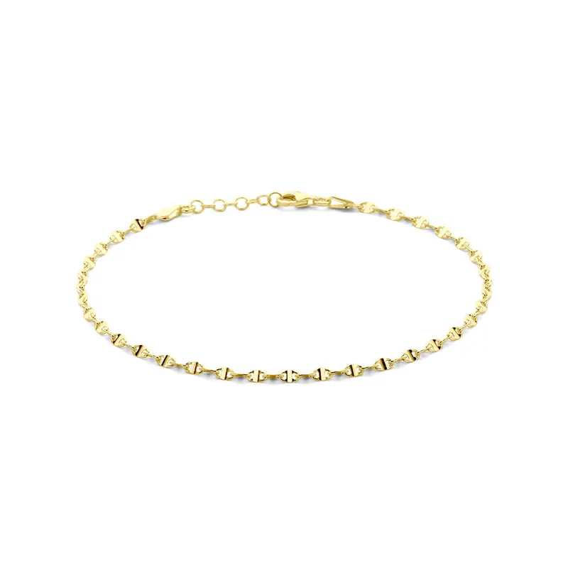 Enkelbandje 2,8 mm 24 + 2 cm 3 micron zilver verguld (geel) – 2103740