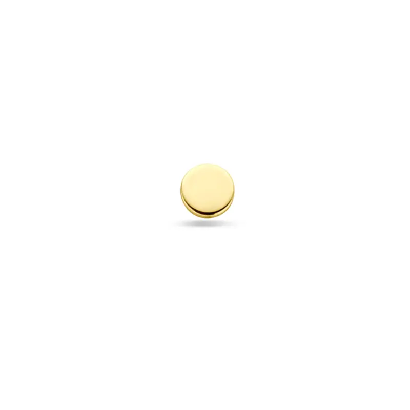 flat back piercing 3 mm 14K geelgoud