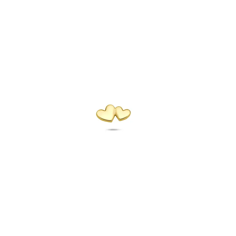 Flat back piercing hartjes 3,5 mm 14K geelgoud