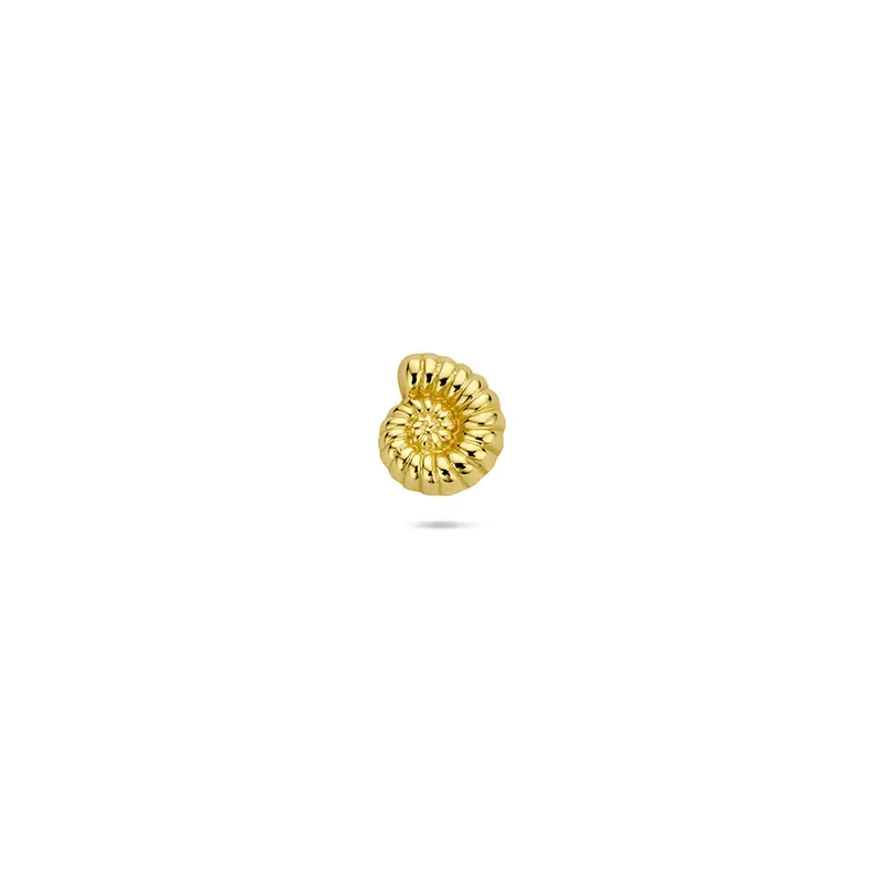 Flat back piercing schelp 6 mm 1 micron zilver verguld