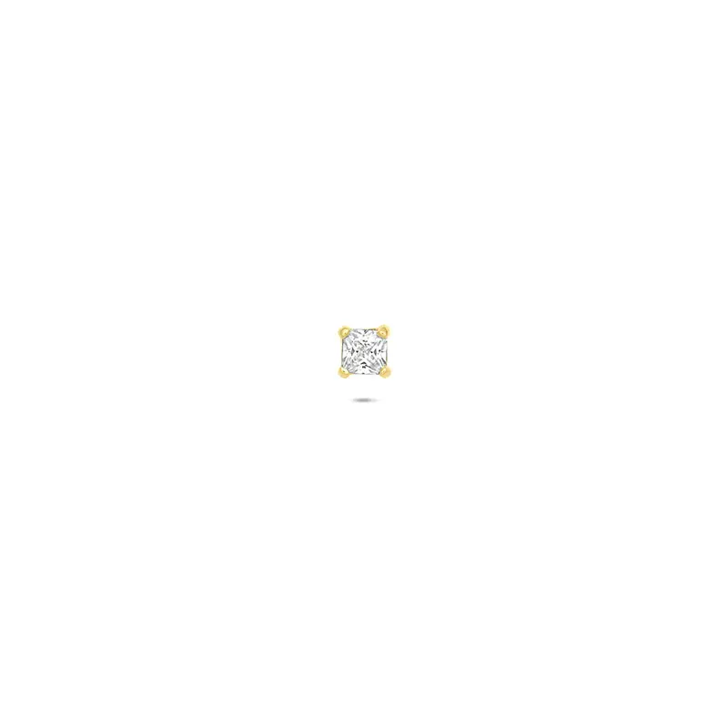 Flat back piercing zirkonia 2,5 mm 14K geelgoud