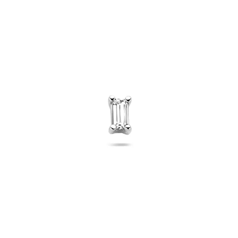 Flat back piercing zirkonia 3,5 mm gerhodineerd zilver – 1340821