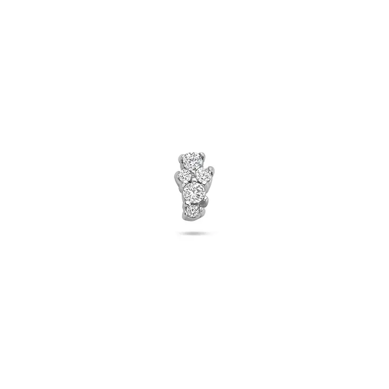 Flat back piercing zirkonia 6,5 mm zilver – 1342173