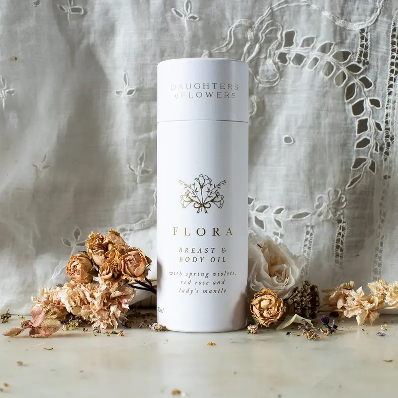 Flora Breast & Body Oil with Spring Violets & Red Rose