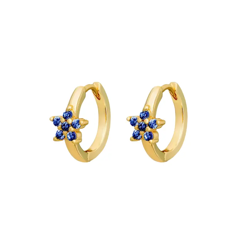 Flower petal hoops blauw