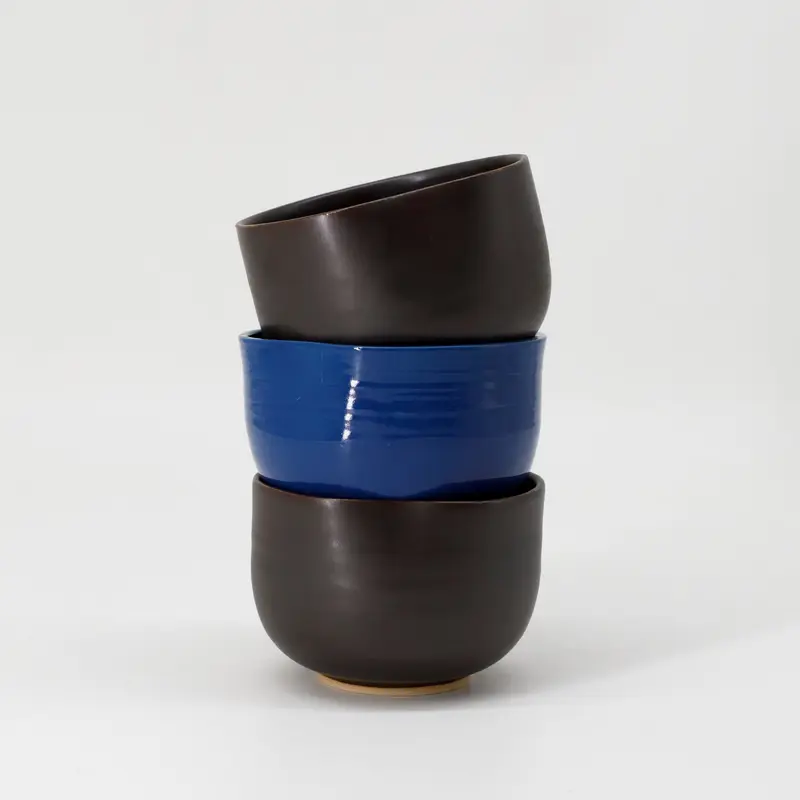 Footed Spiral Cup - Indigo