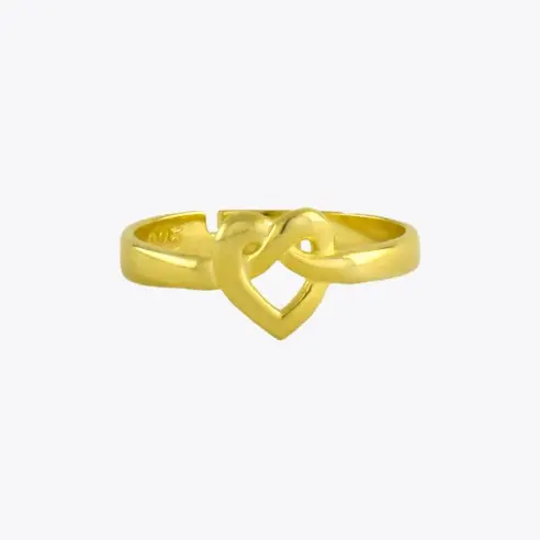 Forever connected hart ring - 925 Sterling Zilver