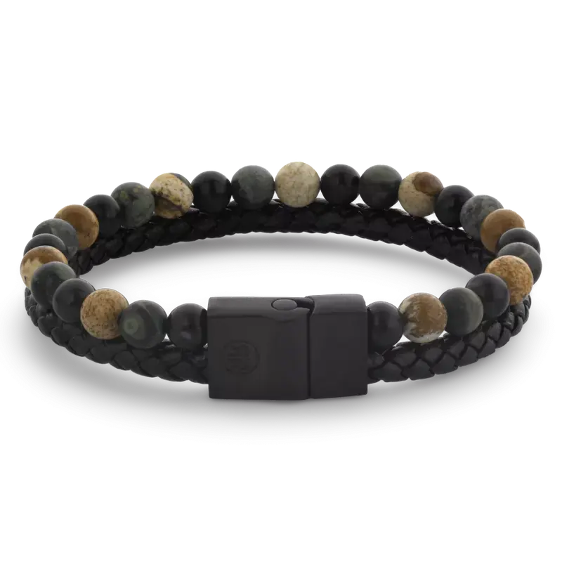 Full Metal Combo 12mm Autumn Storm - Heren Kralen Armband