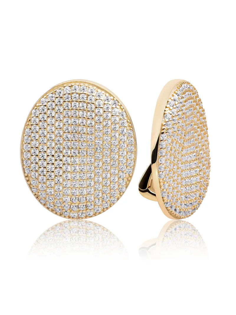 Fuse Push Back oorbellen Zirconia